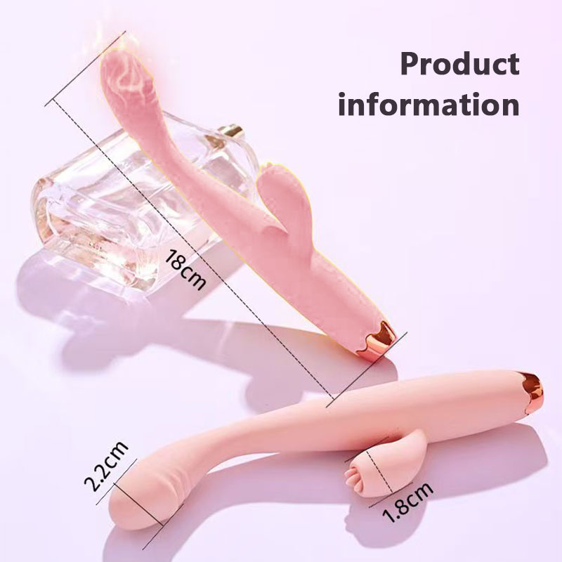 Pink curved Blush Pen with a side arm and illustrated dimensions